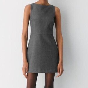 Aritzia Babaton Bond Size 00 (XXS) Minimalist Heather Grey Tailored Mini Dress